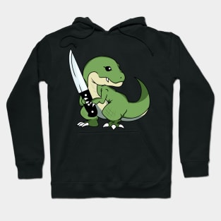 Dinosaur Tirex with knife! Hoodie